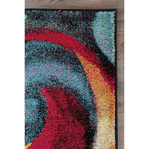 Latitude Run® Weisman Abstract Red/Blue Area Rug & Reviews Wayfair